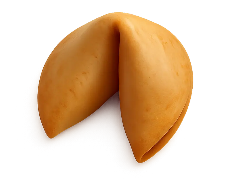 Closed fortune cookie